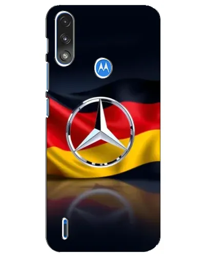 Чехол для Motorola E7 Power с картинкой «Mercedes — флаг Германии»