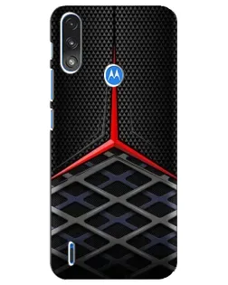 Чехол для Motorola E7 Power с картинкой «Mercedes Carbon Grid»