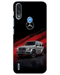 Чехол для Motorola E7 Power с картинкой «Mercedes G-Class красный»