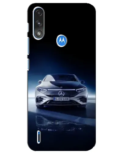 Чехол для Motorola E7 Power с картинкой «Ночной Mercedes EQ»