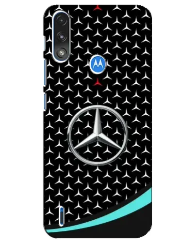 Чехол для Motorola E7 Power с картинкой «Mercedes — бирюзовый акцент»