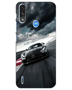 Чехол для Motorola E7 Power с картинкой «Гоночный Mercedes AMG»