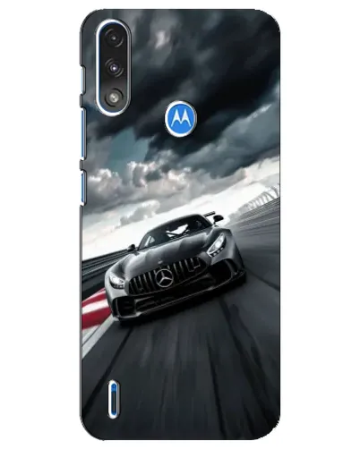 Чехол для Motorola E7 Power с картинкой «Гоночный Mercedes AMG»