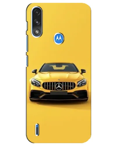 Чехол для Motorola E7 Power с картинкой «Желтый Mercedes GT»