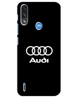 Чехол для Motorola E7 Power с картинкой «Классическое лого Audi»