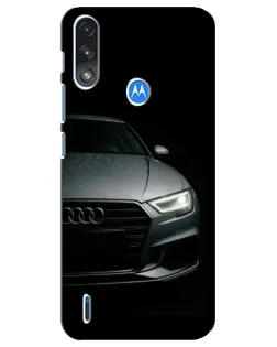 Чехол для Motorola E7 Power с картинкой «Audi — детализация кузова»