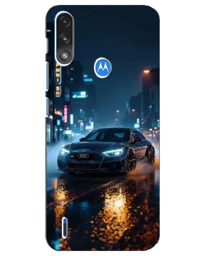 Чехол для Motorola E7 Power с картинкой «Ночной город и Audi» Чехол для Motorola E7 Power с картинкой «Ночной город и Audi»