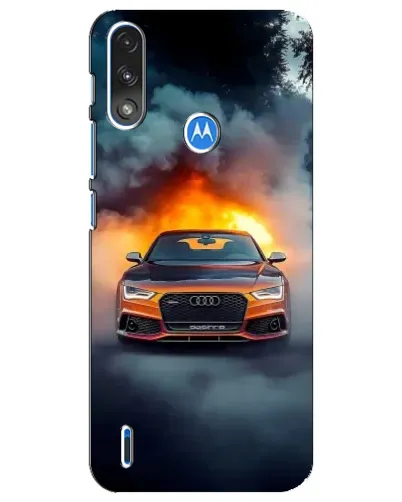 Чехол для Motorola E7 Power с картинкой «Audi в огненном дыму» Чехол для Motorola E7 Power с картинкой «Audi в огненном дыму»