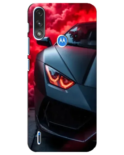 Чехол для Motorola E7 Power с картинкой «Lamborghini красное сияние»