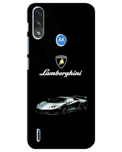 Чехол для Motorola E7 Power с картинкой «Логотип Lamborghini классика»