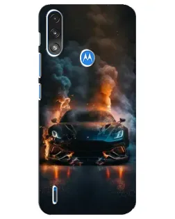 Чехол для Motorola E7 Power с картинкой «Lamborghini дымная эстетика»
