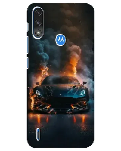 Чехол для Motorola E7 Power с картинкой «Lamborghini дымная эстетика»