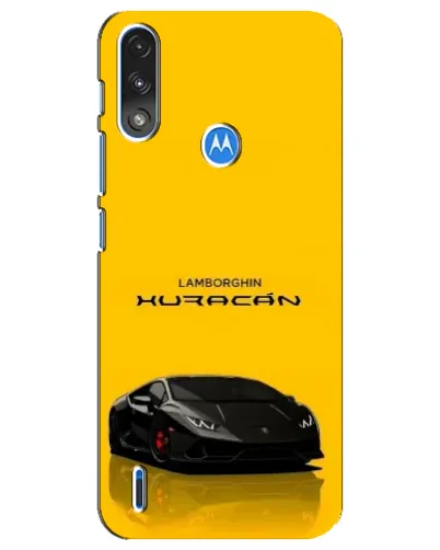 Чехол для Motorola E7 Power с картинкой «Lamborghini Huracan черный»