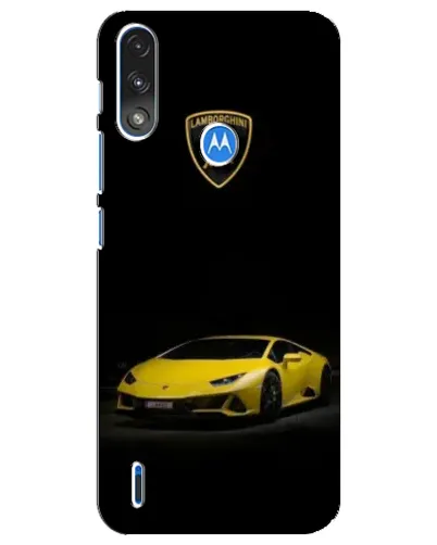 Чехол для Motorola E7 Power с картинкой «Lamborghini желтый акцент»