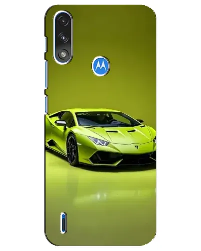 Чехол для Motorola E7 Power с картинкой «Салатовый Lamborghini Huracan»