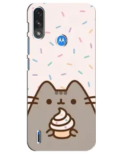 Чохол для Motorola E7 Power з картинкою «Пушин з кексом»