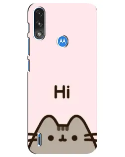 Чохол для Motorola E7 Power з картинкою «Пушин каже Hi»