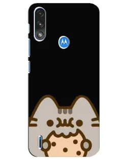 Чохол для Motorola E7 Power з картинкою «Пушин на чорному»