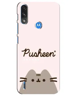 Чохол для Motorola E7 Power з картинкою «Pusheen логотип»