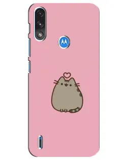 Чохол для Motorola E7 Power з картинкою «Pusheen серце»