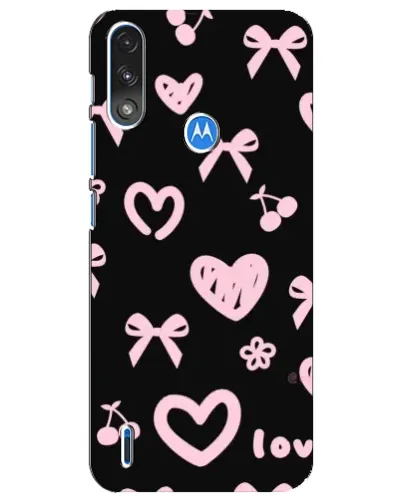 Чехол для Motorola E7 Power с картинкой «Сатиновый бант»