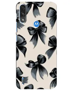 Чехол для Motorola E7 Power с картинкой «Банты Coquette»