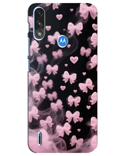 Чехол для Motorola E7 Power с картинкой «Неоновое кружево»