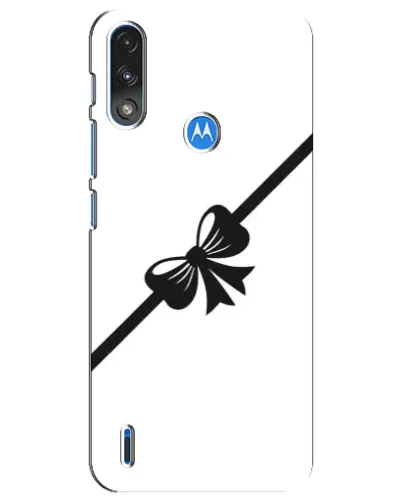 Чехол для Motorola E7 Power с картинкой «Диагональный бант»