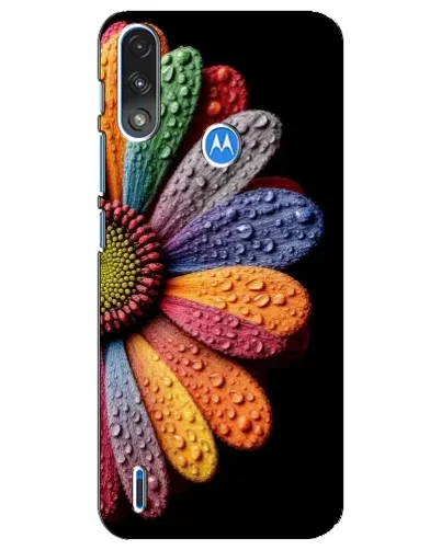 Чохол для Motorola E7 Power з картинкою «Райдужна квітка»