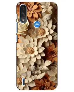 Чохол для Motorola E7 Power з картинкою «Бежевий флористичний декор» Чохол для Motorola E7 Power з картинкою «Бежевий флористичний декор»