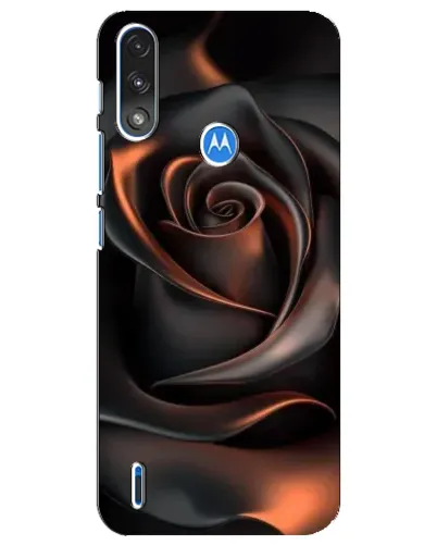 Чохол для Motorola E7 Power з картинкою «Шовкова чорна троянда»
