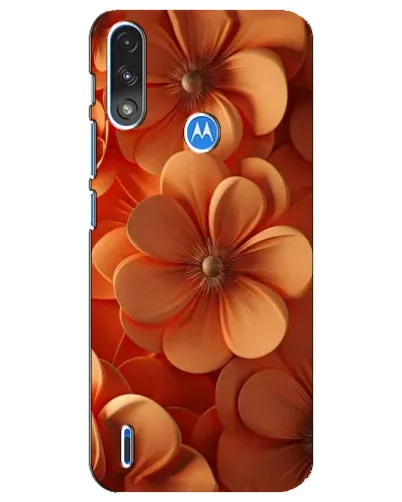 Чохол для Motorola E7 Power з картинкою «Помаранчева макро квітка»