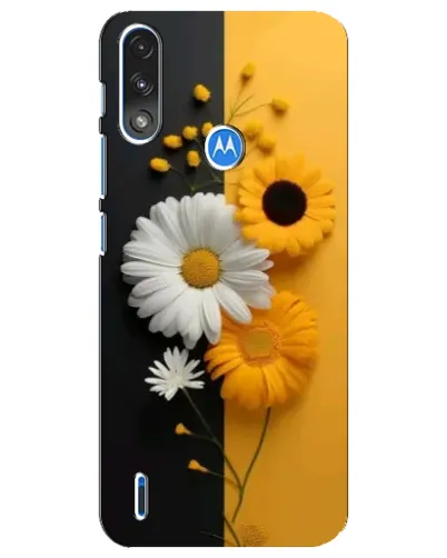 Чохол для Motorola E7 Power з картинкою «Соняшник та ромашка»
