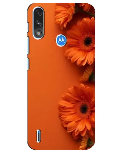 Чохол для Motorola E7 Power з картинкою «Помаранчеві гербери»