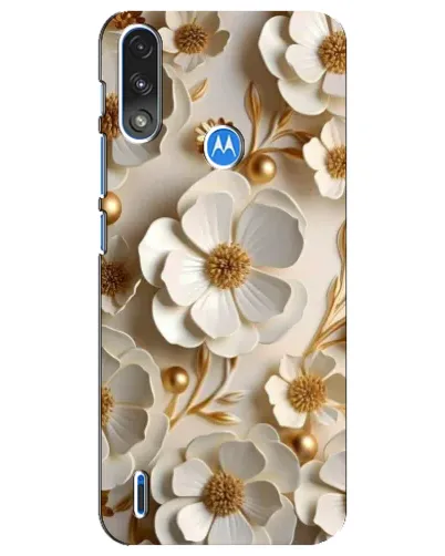 Чохол для Motorola E7 Power з картинкою «Білі паперові квіти»