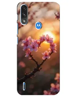 Чохол для Motorola E7 Power з картинкою «Рожевий цвіт сердечко на тлі заходу» Чохол для Motorola E7 Power з картинкою «Рожевий цвіт сердечко на тлі заходу»