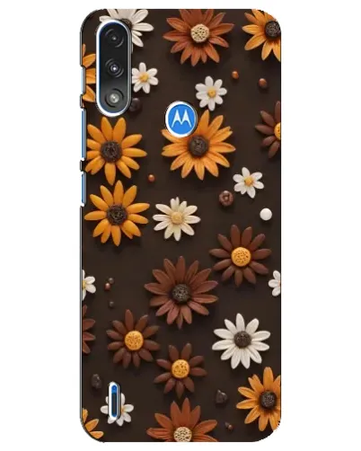 Чохол для Motorola E7 Power з картинкою «Візерунок з маленьких соняшників»