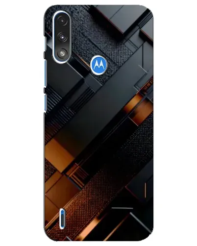 Чехол для Motorola E7 Power с картинкой «Черные геометрические блоки» Чехол для Motorola E7 Power с картинкой «Черные геометрические блоки»