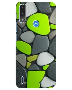 Чехол для Motorola E7 Power с картинкой «Яркая неоновая галька»