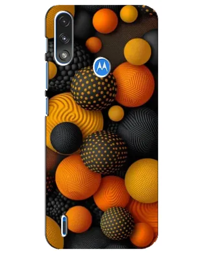 Чехол для Motorola E7 Power с картинкой «Объемные оранжевые сферы» Чехол для Motorola E7 Power с картинкой «Объемные оранжевые сферы»