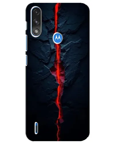 Чехол для Motorola E7 Power с картинкой «Kрасная лавовая трещина» Чехол для Motorola E7 Power с картинкой «Kрасная лавовая трещина»