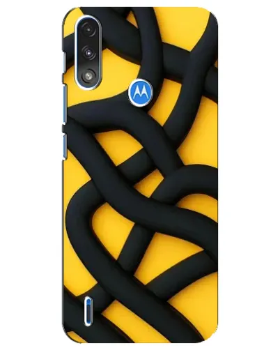 Чехол для Motorola E7 Power с картинкой «Черное желтое переплетение» Чехол для Motorola E7 Power с картинкой «Черное желтое переплетение»