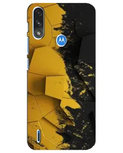 Чехол для Motorola E7 Power с картинкой «Золотые осколки геометрии»