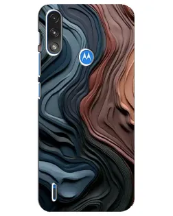 Чехол для Motorola E7 Power с картинкой «Цветные волны каньона»