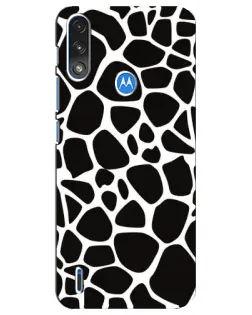Чехол для Motorola E7 Power с картинкой «Черно-белый жираф»