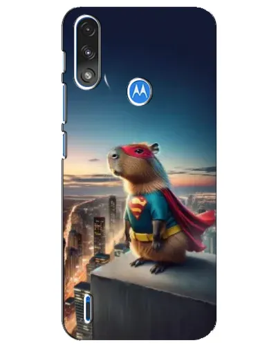 Чехол для Motorola E7 Power с картинкой «Капи-мен супергерой»