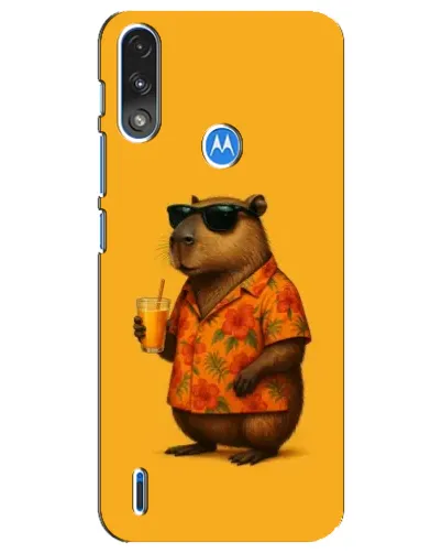 Чехол для Motorola E7 Power с картинкой «Капибара на отдыхе»