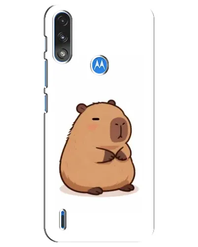 Чехол для Motorola E7 Power с картинкой «Толстенькая капибара»