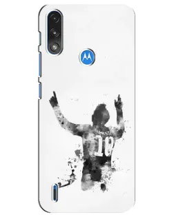 Чохол для Motorola E7 Power з картинкою «Чорно-білий силует Мессі» Чохол для Motorola E7 Power з картинкою «Чорно-білий силует Мессі»