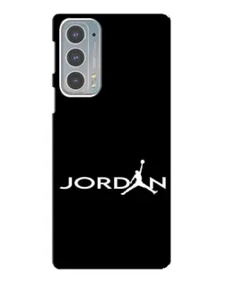 Чехол для Motorola Edge 20 с картинкой «Jordan White Logo»